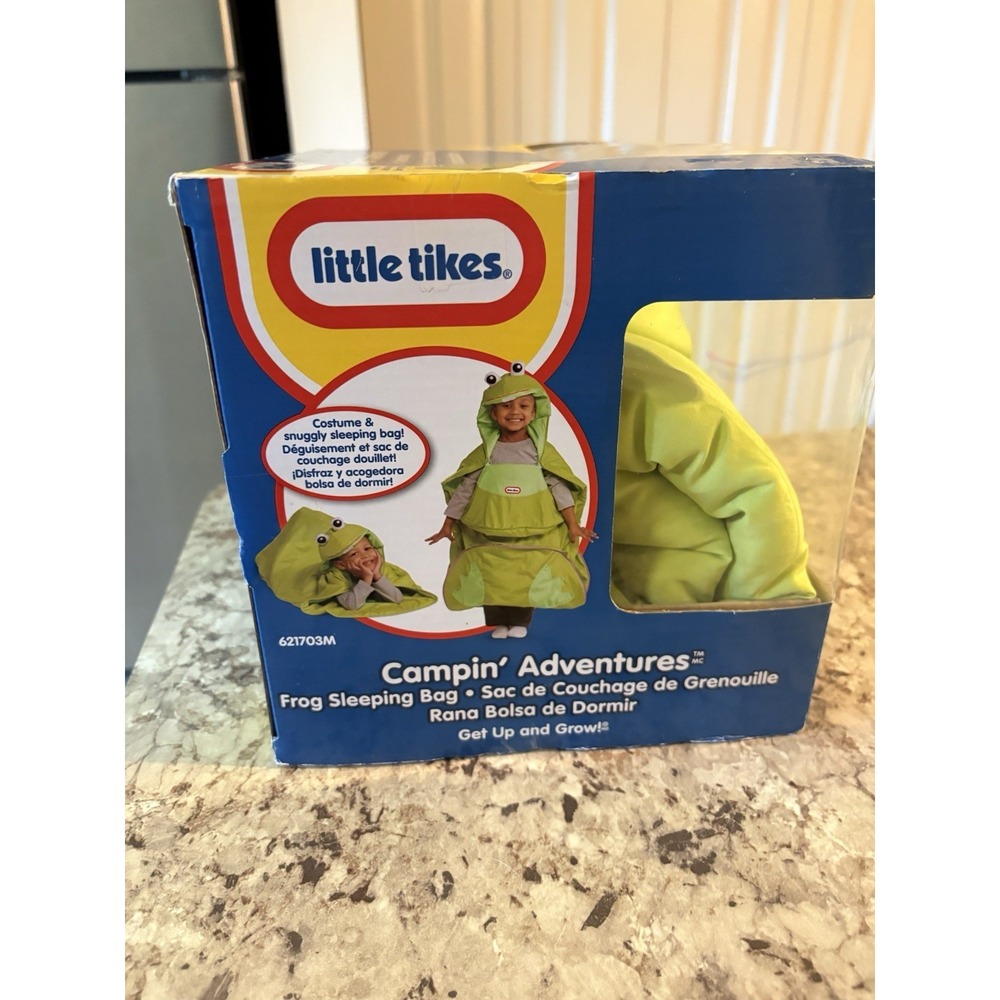Little Tikes Campin Adventures Slumberin Critters Frog Sleeping Bag Costume New - Picture 8 of 12